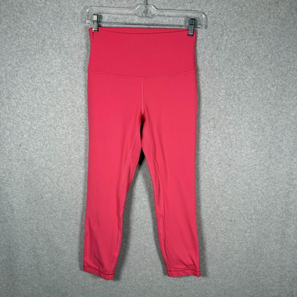 Lululemon align high rise crop leggings womens 6 pink